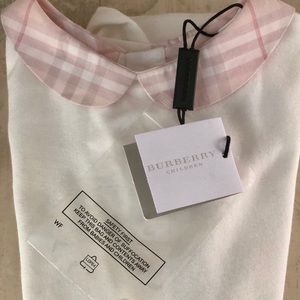 Brand new, baby girl Burberry onsie